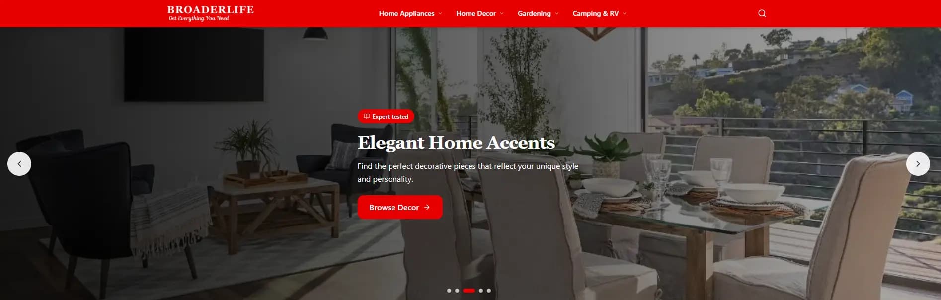 Broader Life - Website · Affiliate project